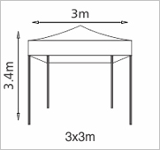 3x3m promotional portable tents