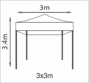 3x3m promotional portable tents