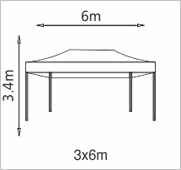 3x6m promotional portable tents